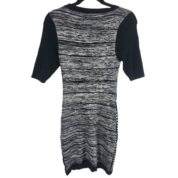 Akira Chicago Red Label Mini Dress M Womens V Neck Color Block Half Sleeve - Picture 9 of 11